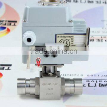 electric actuated socket welding ball valve DN40