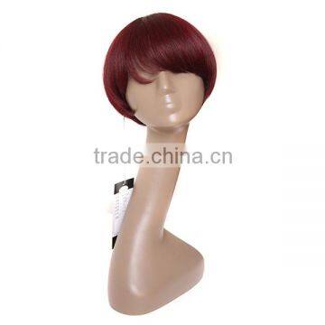 Latest Arrival 70g 10inchcustom human hair wigs brazilian virgin remy hair