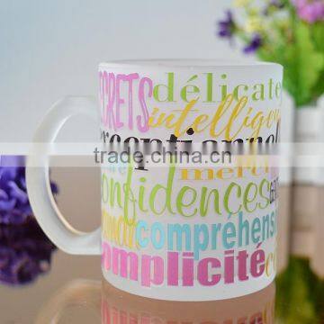 Warmness Christmas Printing Design Frosted Christmas Glass Mug Gift Set From Bengbu Cattelan Glassware Factory