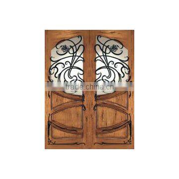 Interior wooden door with glass