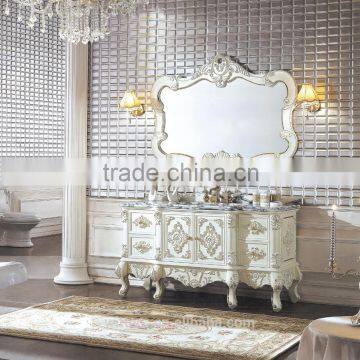 New Design Sliding Bathroom Mirror Cabinet With Marble Vanity Top WTS623 photo-6