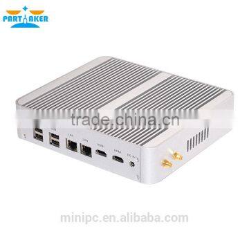 5th Gen CPU Broadwell Intel Core i5 5257u HD 6100 Fanless Barebone Mini PC Win10 Linux HTPC Server 2 Lan