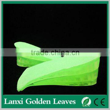 3 layers half length silicone saddle gel height increase removable insole high heel cups