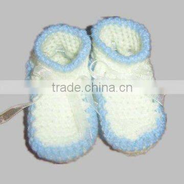 100%cotton hand infant crochet booties baby 3D wholesale sock