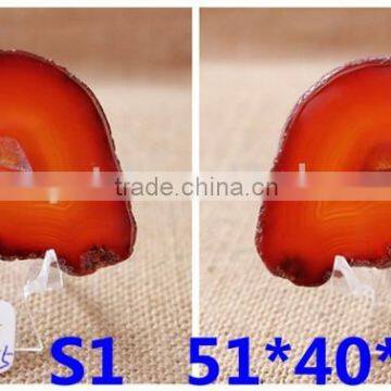 Natural Red Jewelry Accesory Agate Silce Pendant for Sale photo-4