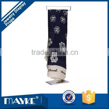 Top quality Glossy Stainless steel decorative scarf display/Decor display rack/scarf display stand