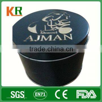 wholesale black round empty coffee tin container