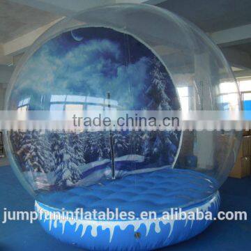 Christmas decoration PVC Inflatable Balloon/Giant Snow Globe inner Backdrop printing customize