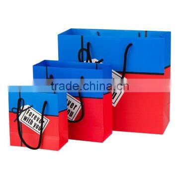 2016 New Design Shopping Paper Hand Bag/Whiteboard & Ivory Board Paper Bag With Handle