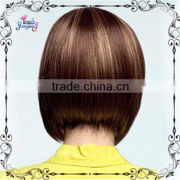 Simple Impressive Brown Hair Wigs With Blonde Highlights