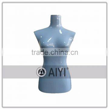 mini blue glossy upper body female mannequin