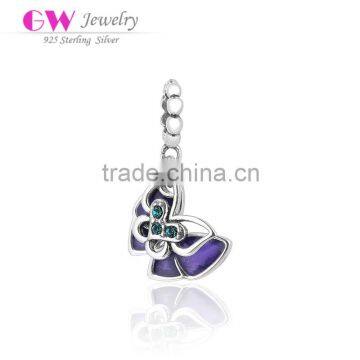 S258 Globalwin Unique Double Layer Design Enamel Butterfly Charms Wholesale For Women