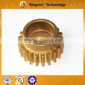 copper custom machining gear used in textile machinery parts