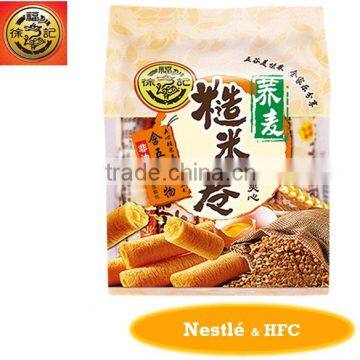 HFC 5717 crispy sweet cereal rice roll, grain snack, buckwheat and yolk flavor