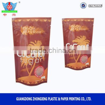 coconut chips packaging bag matte finish resealable stand up pouch foil lined food bag