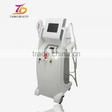 3 in 1 multifunctional Salon equipments rf + E-light nd yag laser skin rejuvenation / hair removal machine