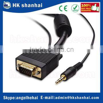 New Product High Quality 15pin Monitor Video Cable Male to Male 3.5mm Vga Stereo Jack Audio Cable Support SVGA/XGA/UXGA/1080p photo-2