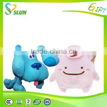 Customized Hot Selling Funny Beautiful Blue Mascot Plush Toys photo-3