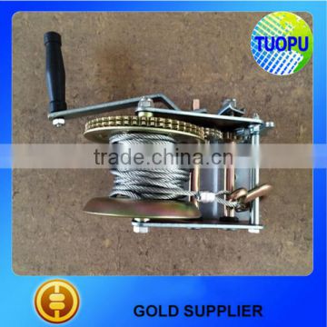 OEM gear hand winch with cable,small hand wire winch with cable