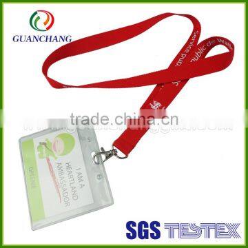 Wholesale customized lanyard with clear pvc work id card holder