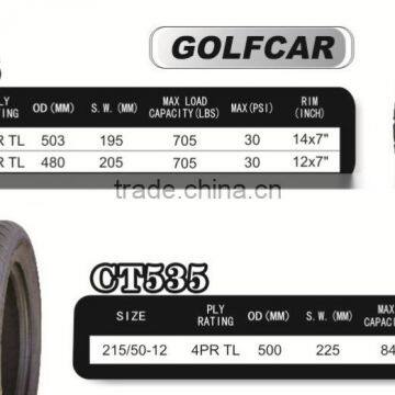 215/50-12 Golf Cart ATV go Kart Cart Wheel Tire Lawnmower Garden Wheel photo-5
