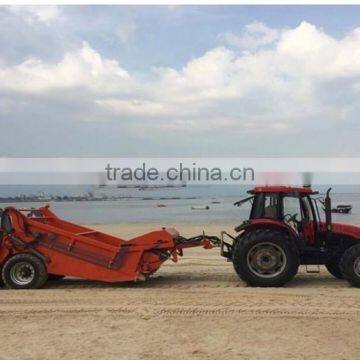 hydraulic operating hot sale beach cleaner sand cleaner beach cleaning machine beach sweeper beach machine drived by tractor