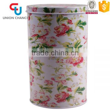 Cylindrical Coffee Tin Box Tea Tin Box