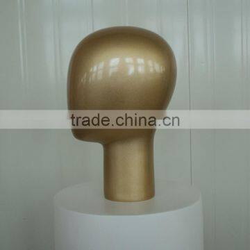 Golden Fiberglass Head Mannequin Display For Wig photo-2