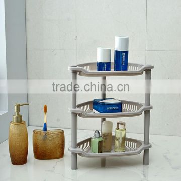 N504 3 Tiers Homeware Diaplay Plastic Storage Holder Bathroom Corner Rack Household Accessories