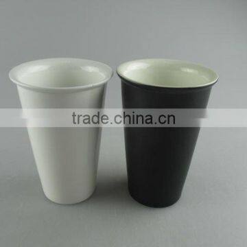 Cheap stocked colorful round ceramic cup ,coffee cup without handle