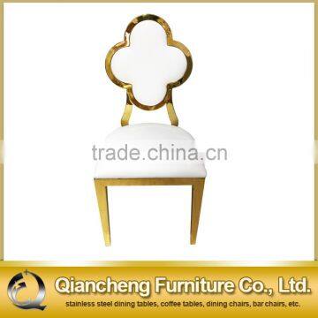 Hot Sale Wedding Chair With White pu Cover and Golden Frame photo-2