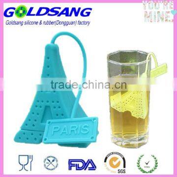 Silicone Mini Eiffel Tower Spoon Tea Strainer Infuser Teaspoon Filter