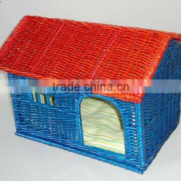 Exquisite and durable wicker pet house