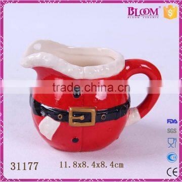 Factory direct ceramic decoration christmas milk jug