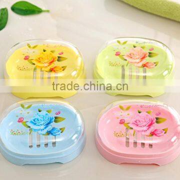 Innovative Design Portable Elliptic Plastic Soap Dish Box With Draining Tray photo-4