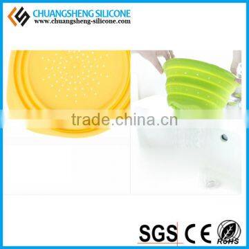 FOLDING Kitchen Use Basin, Silicone Bowl, Colorful Painting Basin photo-4