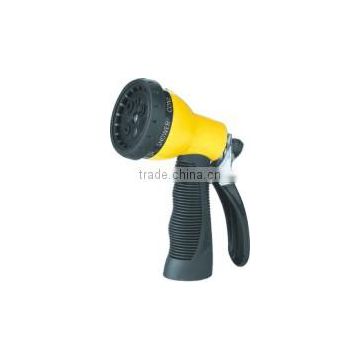 7 pattern plastic trigger water spray nozzle soft cover on grip with metal handle