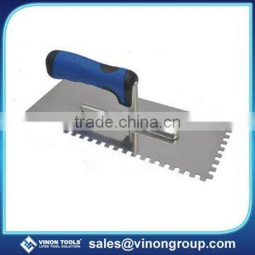 Adhesive Notched Trowel, Germany Trowel with soft grip handle, Construction Tools