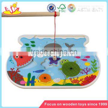 wholesale hot-selling kid wooden puzzle game toy children wooden fishing toy W01A005