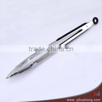 12" Skidproof Handle durable Stainless Steel Food Tongs HFT-SS04C