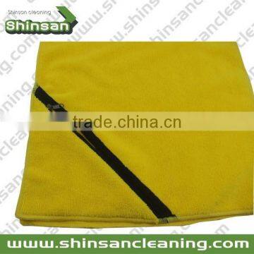 New style microfiber sport towel with zip pocket/wholesale microfiber towel/Camp cold microfiber towel for outdoor