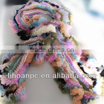 rex rabbit fur scarf