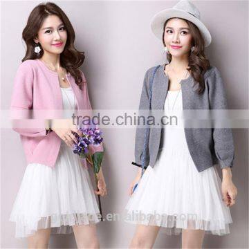 Wholesale New Fashion Knitted Cardigan Tops Candy Color Ladies Cardigan Sweater Women Cardigan photo-4