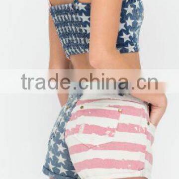 2017 Fashion American Flag Sets Woman Sexi Tops and Panty photo-4