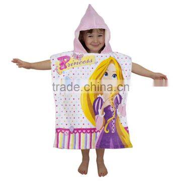 100% cotton Childrens Hooded Sport Poncho Towel