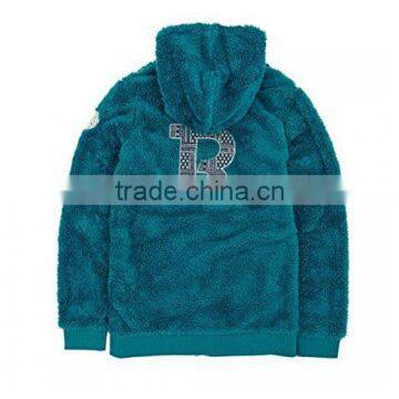 Polar Fleece Hoodies for Kid Zip Up Furry Sweatshirt Jacket Customize Logo Kid Clothing Wholesale photo-4