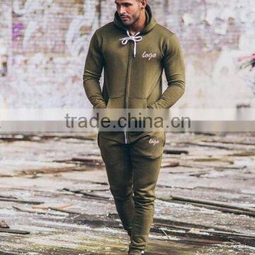 100% Cotton Gym Tracksuit Mens Slim Fit Tracksuits Custom Your Own photo-2