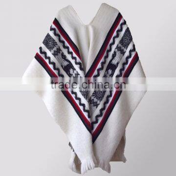 2016 Geometric Pattern Light Soft Warm Stylish Wool New Unisex Poncho photo-2