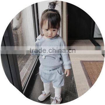 S17666A 2017 Spring Autumn Kids Clothing Sets Litter Girls Cartoon Clothing Set photo-2