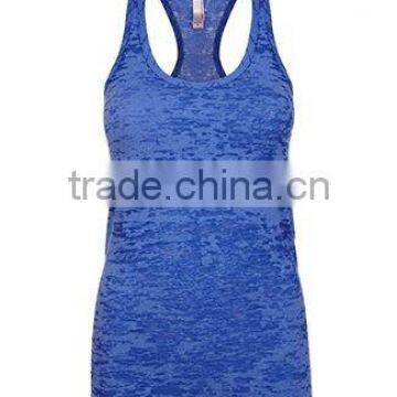 Next Level Apparel Ladies' Burnout Racerback Tank Top - Made From Pre-shrunk 65% Polyester and 35% Cotton. Comes With Your Logo. photo-6